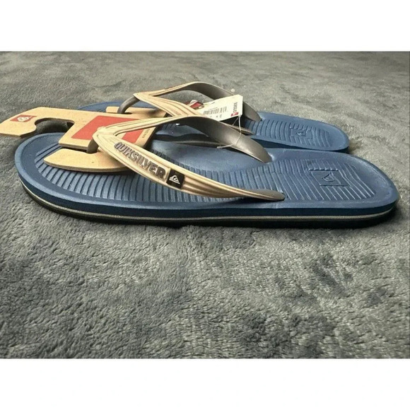 Quiksilver Haleiwa Men's Flip Flops Bwt Sandal Size 8 - Picture 5 of 16